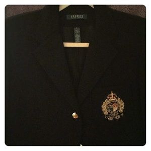 Ralph Lauren 3 button created blazer